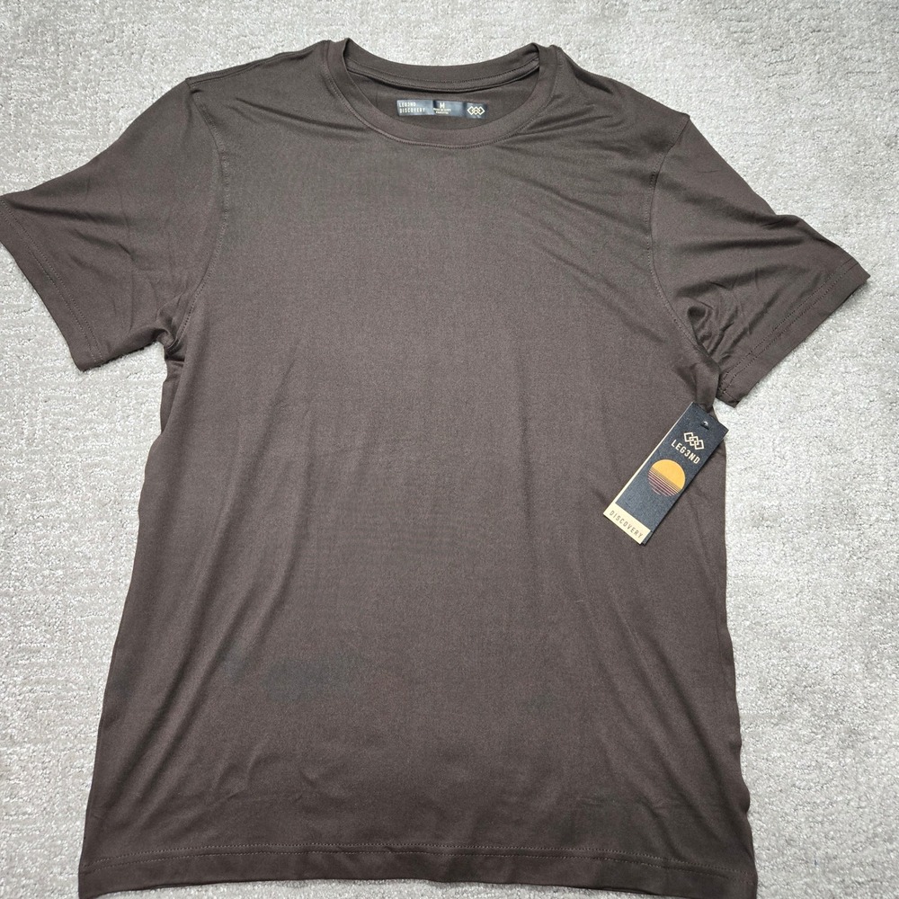 Leg3nd Discovery Mens Short Sleeve Crewneck T-Shirt Brown Size M New With Tags